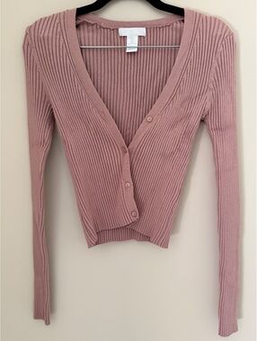 S/M H&M ribbed mauve sweater